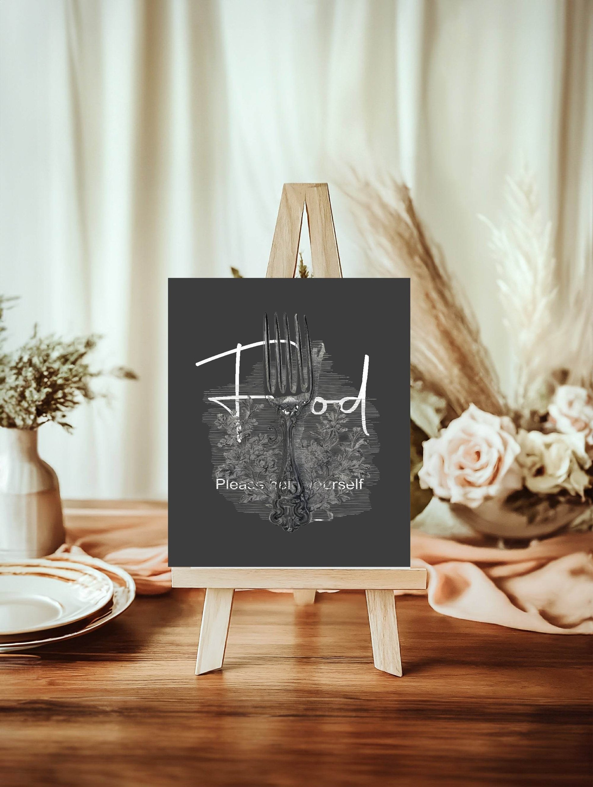 Gothic Food Baby Shower Party Sign