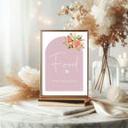 Baby In Bloom custom baby shower party sign example: Baby In Bloom Food Baby Shower Party Sign