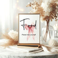 Bows Food Baby Shower Party Sign - Larosier Prints