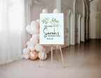 Green & White Rose Graduation Party Sign - Larosier Prints