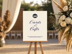 Celestial Swan wedding cards & gifts sign