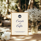 Celestial Swan wedding cards & gifts sign detail