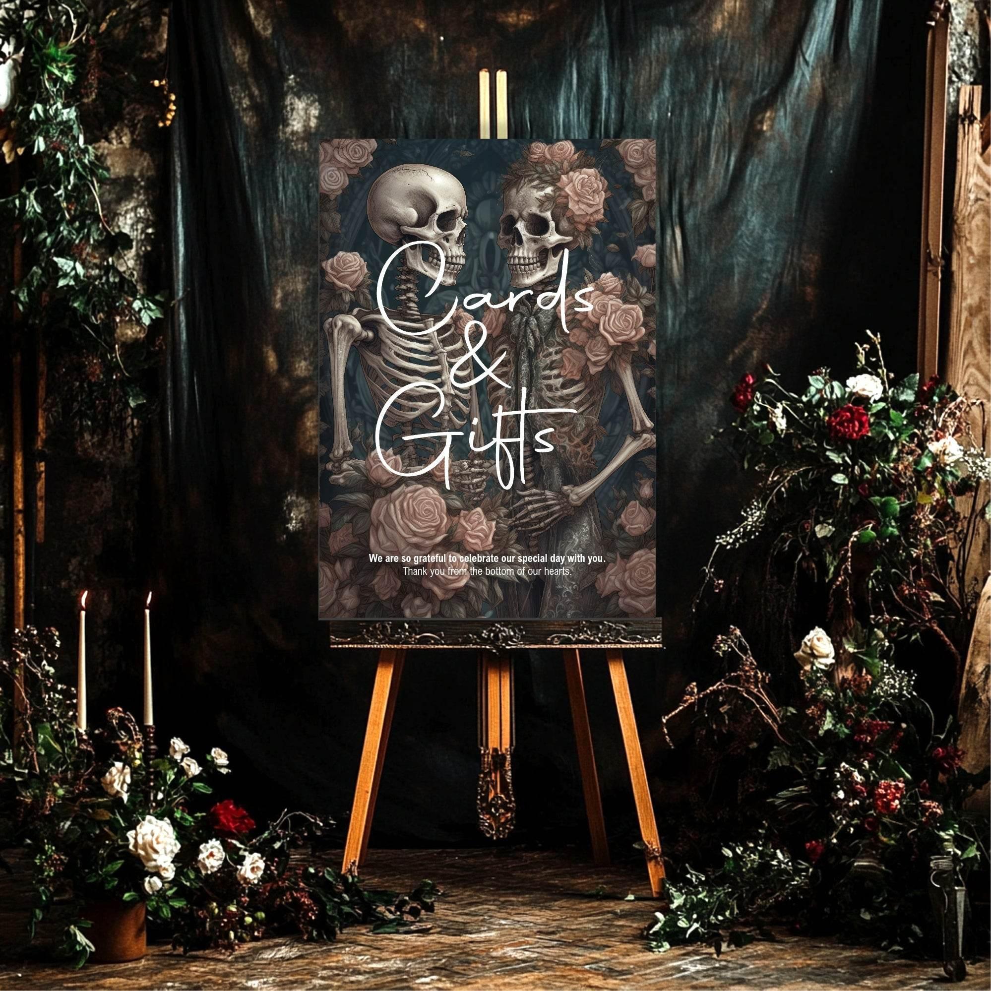 Gothic Cards & Gifts Wedding Party Sign - Larosier Prints