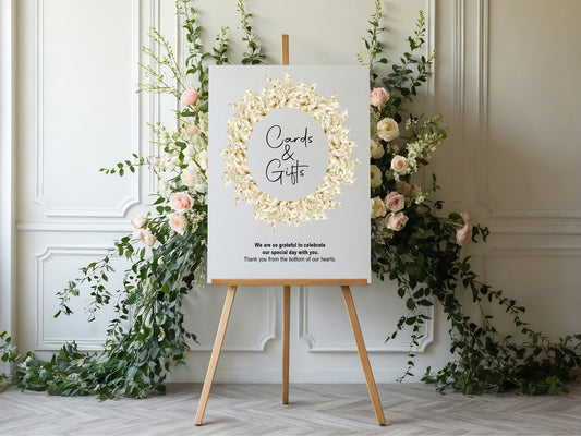Boho Cards & Gifts Wedding Party Sign