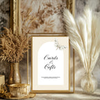 Dark Romance Vintage Moth Wedding Cards & Gifts Sign | 9. Cards & Gifts