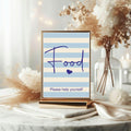 Nautical Food Baby Shower Party Sign - Larosier Prints
