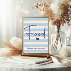 Nautical Food Baby Shower Party Sign - Larosier Prints