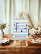 Nautical Food Baby Shower Party Sign - Larosier Prints