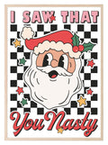 Sarcastic Santa Print | Fun Retro Christmas Wall Art - Larosier Prints