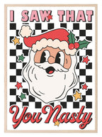 Sarcastic Santa Print | Fun Retro Christmas Wall Art - Larosier Prints