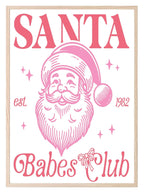 Santa Babes Club Print | Fun Coquette Christmas Wall Art - Larosier Prints