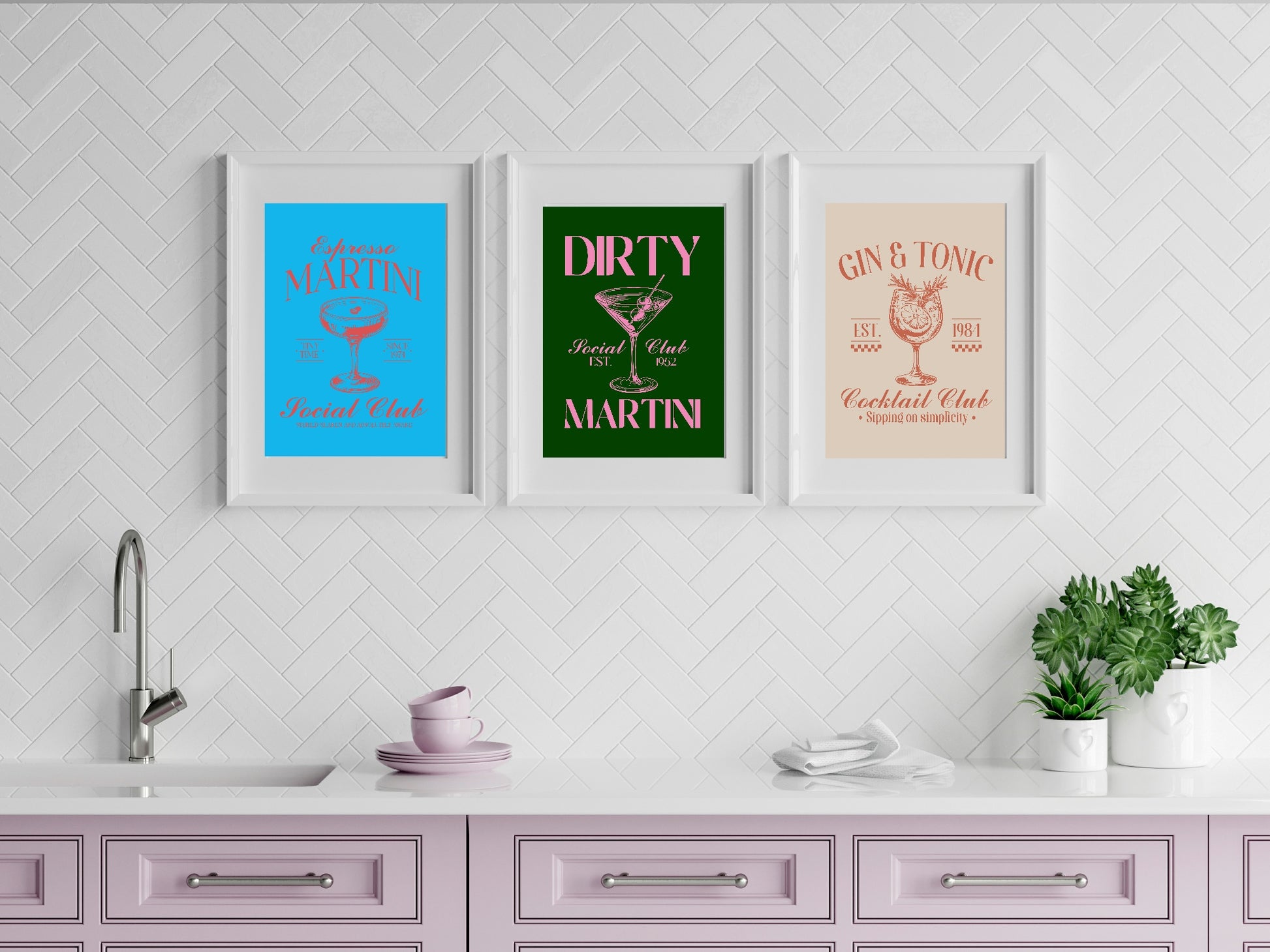 Gin & Tonic Cocktail Club Print | Sipping On Simplicity | Cocktail Wall Art