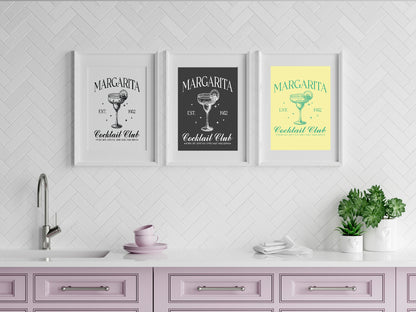 Margarita Cocktail Club Print | When Life Gives You Limes Make Margaritas | Cocktail Wall Art