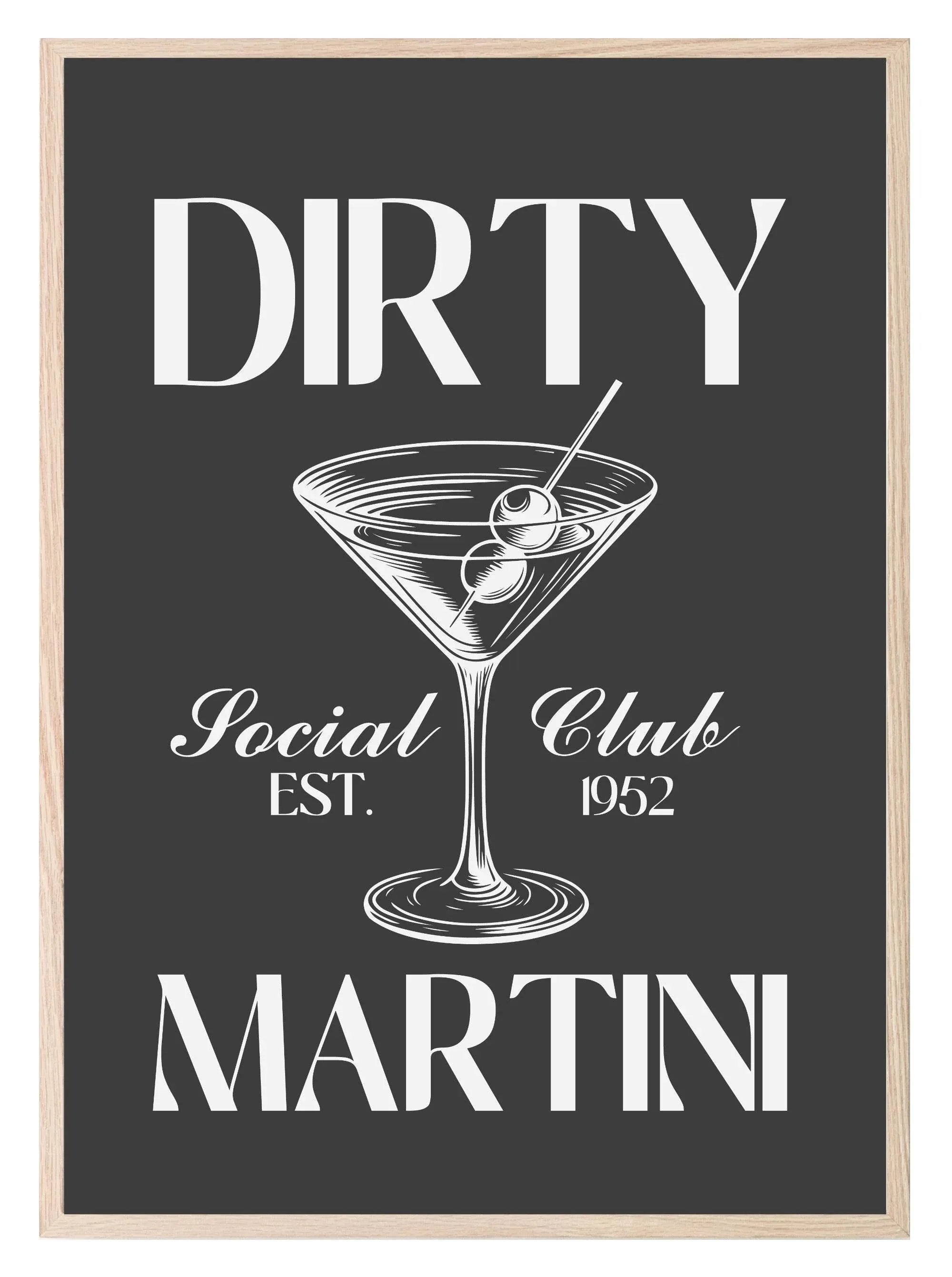 Dirty Martini Print | Cocktail Wall Art - Larosier Prints
