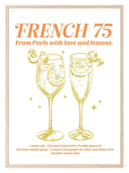 French 75 From Paris With Love And Lemons Print | Cocktail Wall Art - Larosier Prints