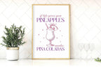 If Life Gives You Pineapples Make Pina Coladas Print | Cocktail Wall Art - Larosier Prints