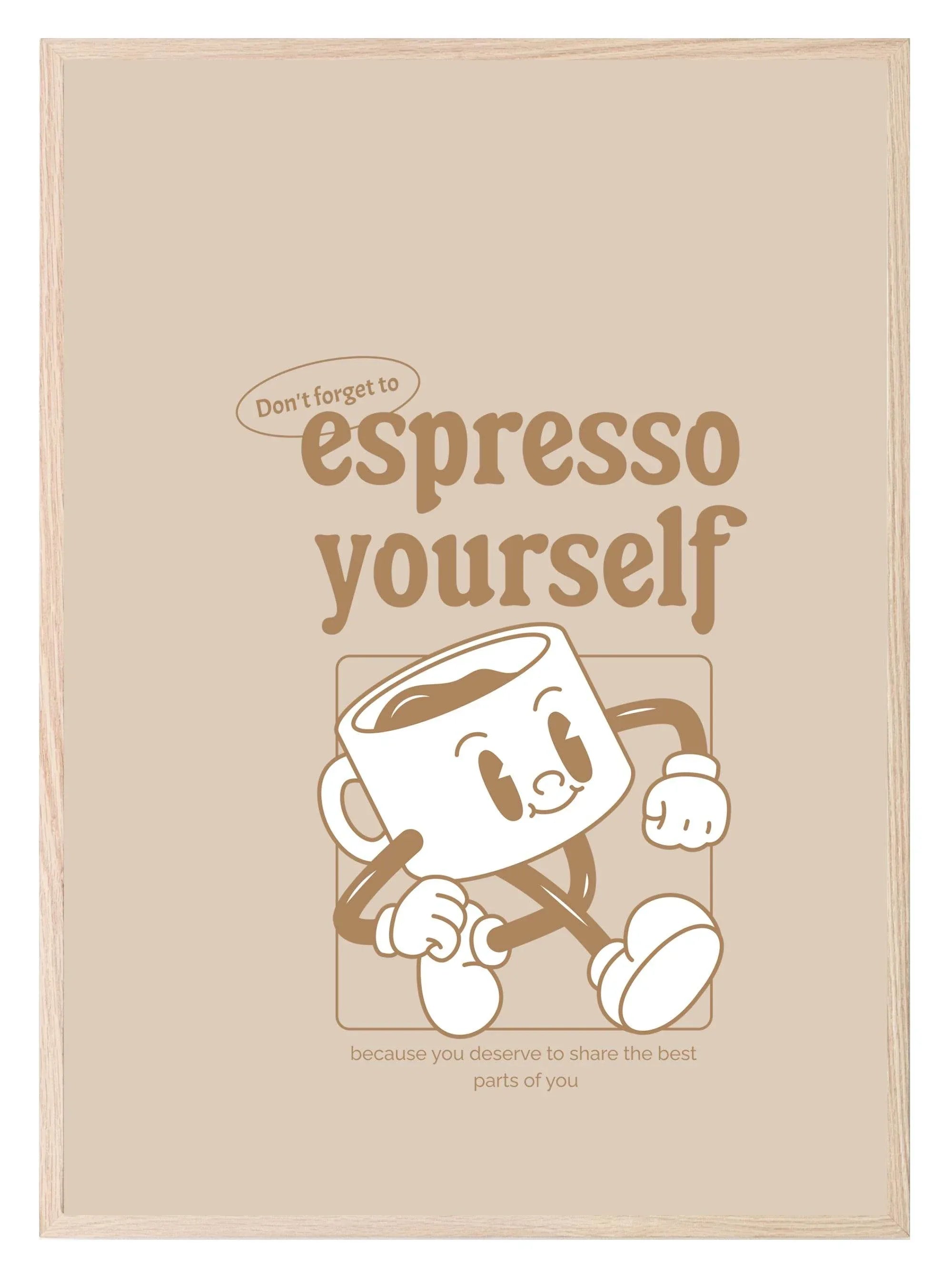 Espresso Yourself Print | Kitchen Coffee Wall Art - Larosier Prints
