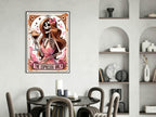 The Espresso Girly Print | Coquette Tarot Card Wall Art - Larosier Prints