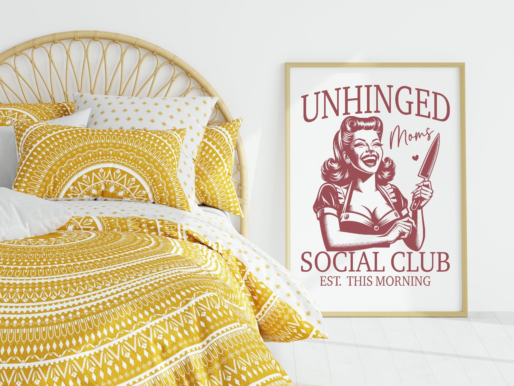 Unhinged Mom's Print | Funny Wall Art