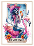 The Salty Cow Girl Print | Tarot Card Wall Art - Larosier Prints