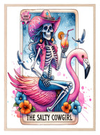 The Salty Cow Girl Print | Tarot Card Wall Art - Larosier Prints