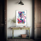 The Salty Cow Girl Print | Tarot Card Wall Art - Larosier Prints