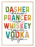 Alcoholic Reindeer Print | Fun Christmas Wall Art - Larosier Prints