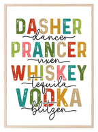 Alcoholic Reindeer Print | Fun Christmas Wall Art - Larosier Prints