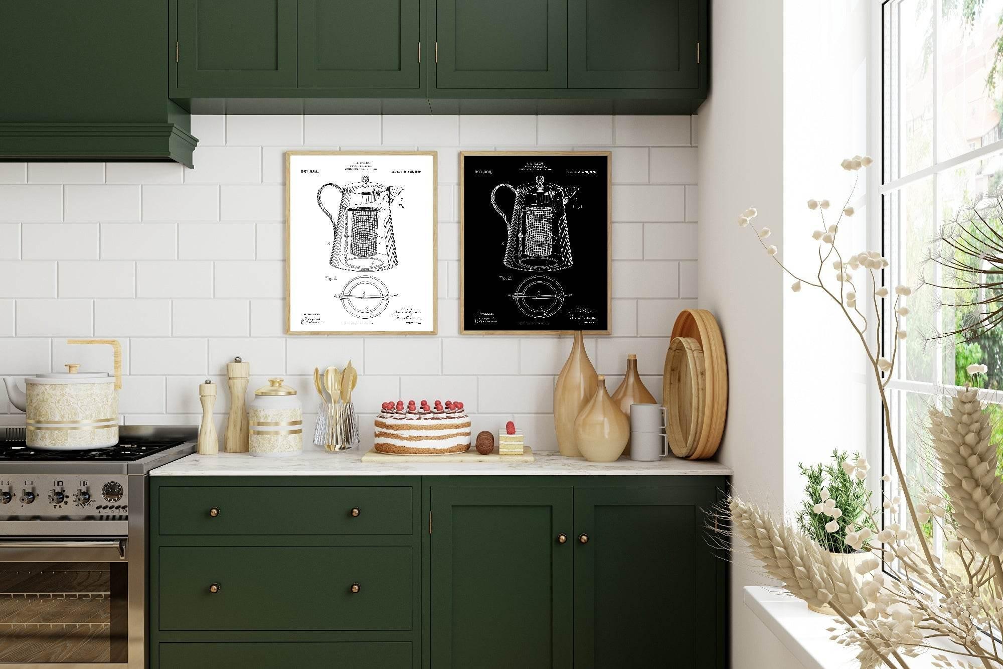 Coffee Percolator 1910 Vintage Patent Print | Kitchen Wall Art - Larosier Prints