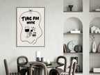 Time For Wine Print | Kitchen Wall Art - Larosier Prints
