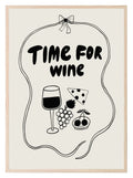 Time For Wine Print | Kitchen Wall Art - Larosier Prints