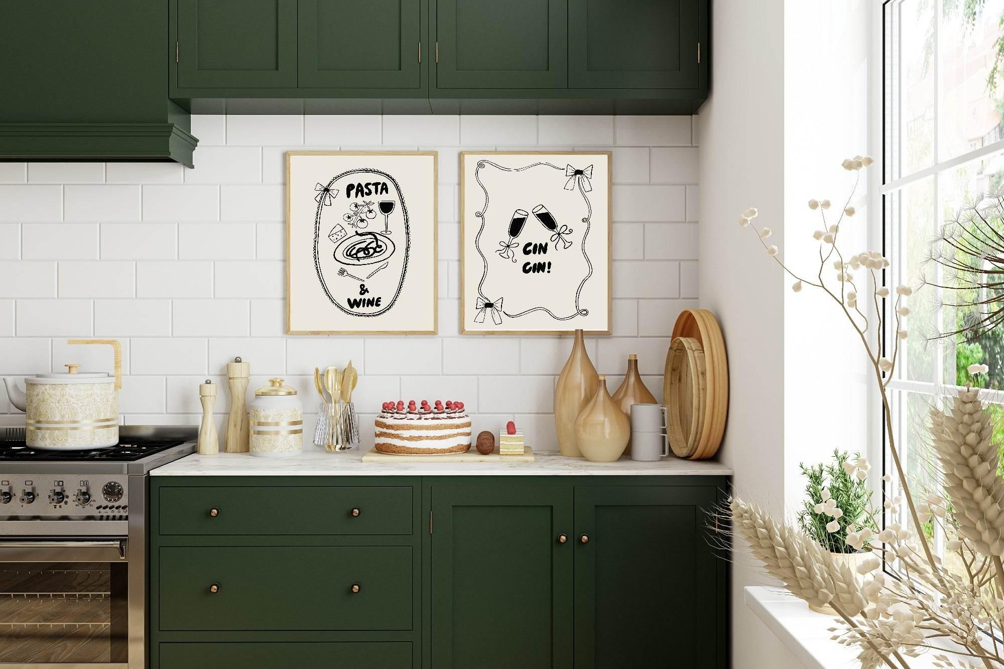 Cin Cin Print | Kitchen Wall Art - Larosier Prints