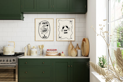 Cin Cin Print | Kitchen Wall Art