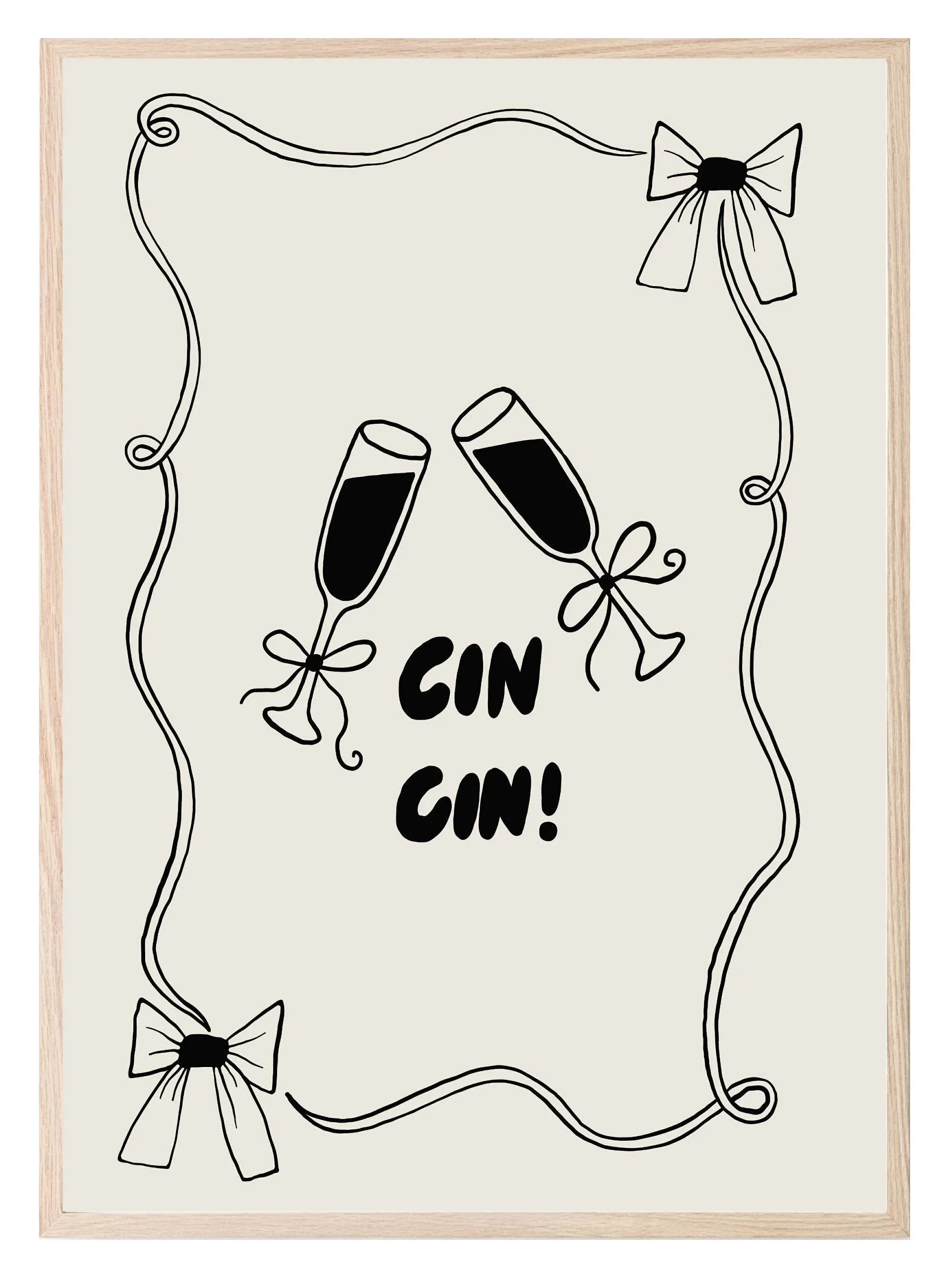 Cin Cin Print | Kitchen Wall Art - Larosier Prints
