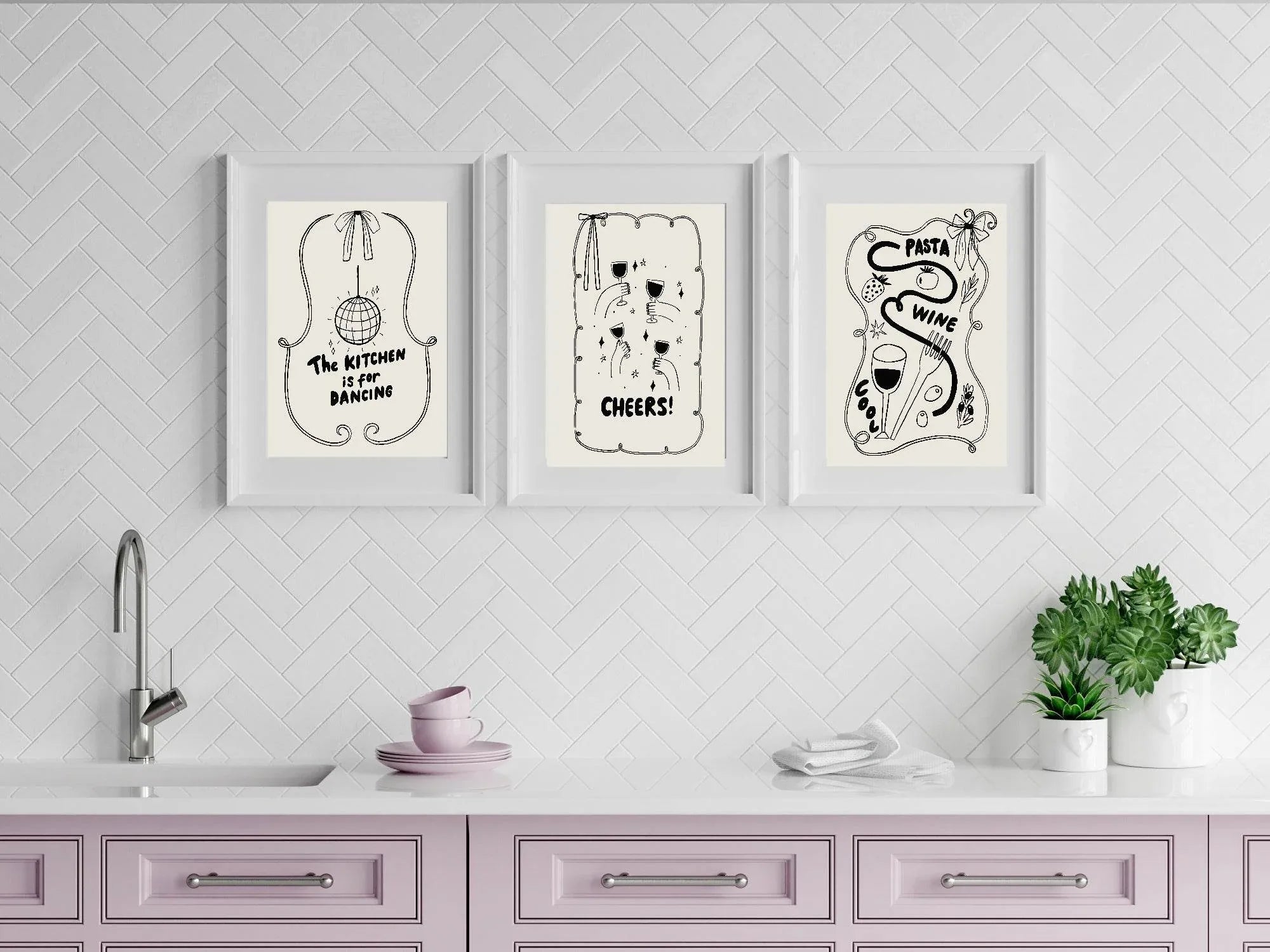 The Kitchen Is For Dancing Print | Fun Kitchen Wall Art - Larosier Prints
