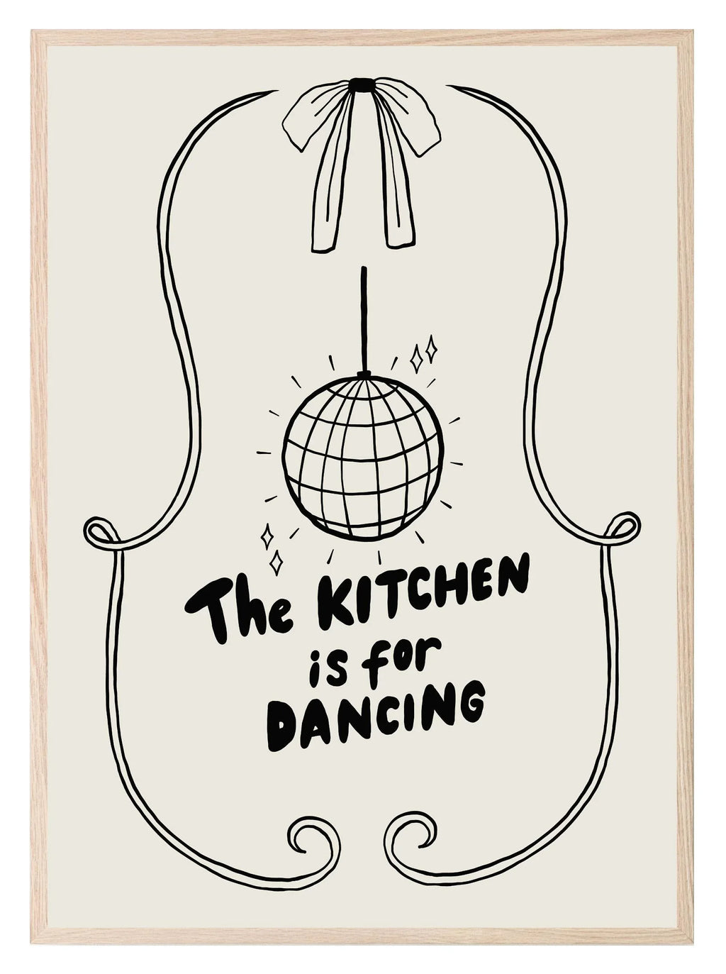 The Kitchen Is For Dancing Print | Fun Kitchen Wall Art - Larosier Prints