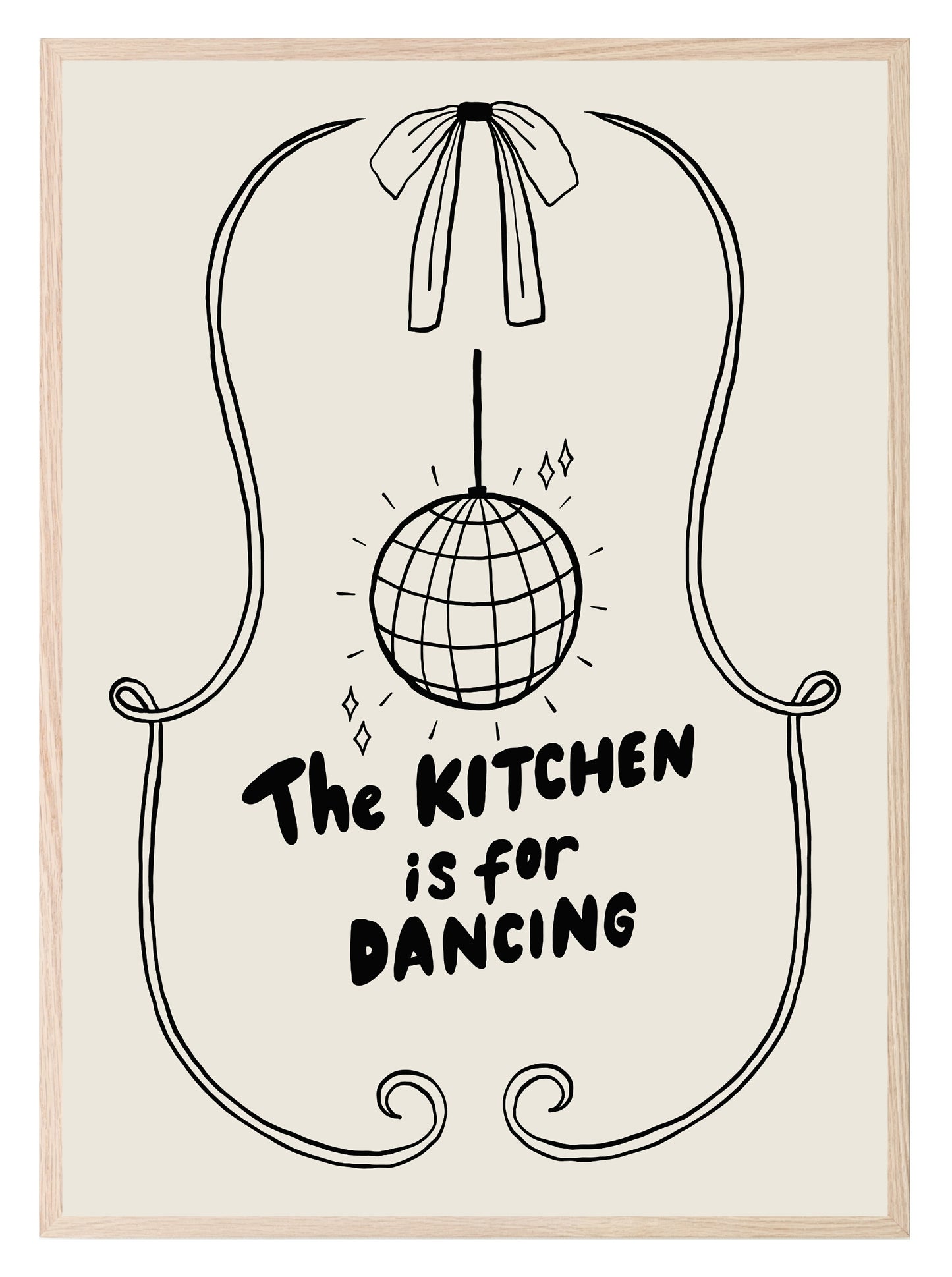 The Kitchen Is For Dancing Print | Fun Kitchen Wall Art