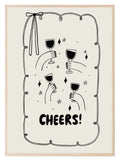 Cheers Print | Fun Kitchen Wall Art - Larosier Prints