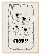 Cheers Print | Fun Kitchen Wall Art - Larosier Prints