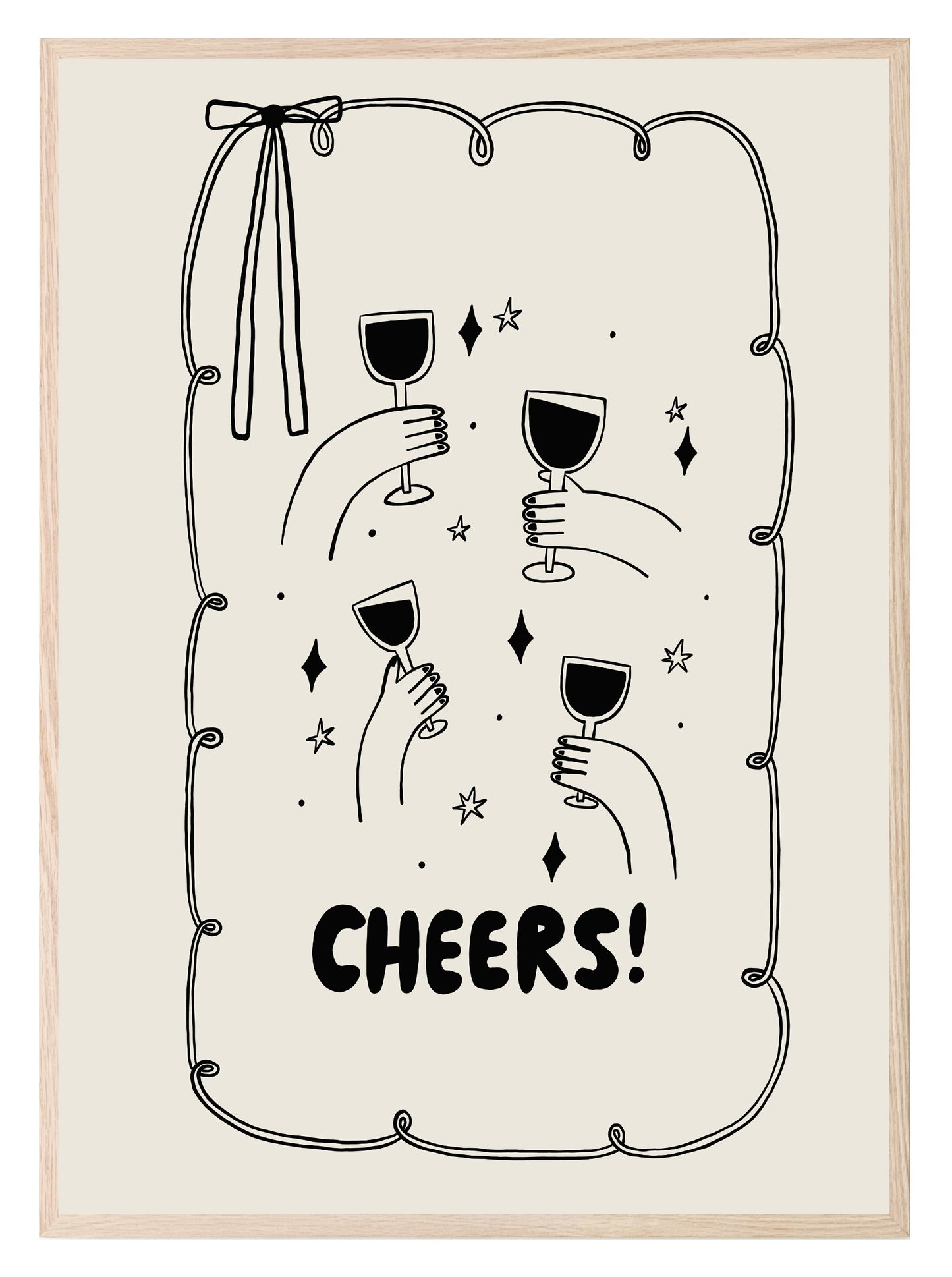 Cheers Print | Fun Kitchen Wall Art