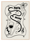 Pasta & Wine Abstract Print | Kitchen Wall Art - Larosier Prints