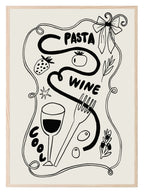 Pasta & Wine Abstract Print | Kitchen Wall Art - Larosier Prints