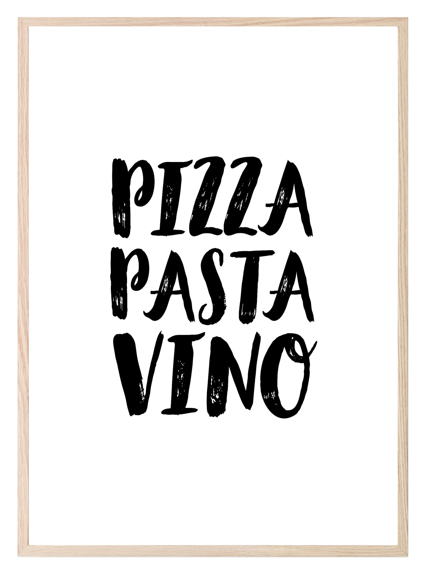 Pizza Pasta Vino Print | Kitchen Wall Art