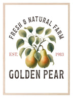 Golden Pear Print | Fresh & Natural Farm | Botanical Wall Art - Larosier Prints