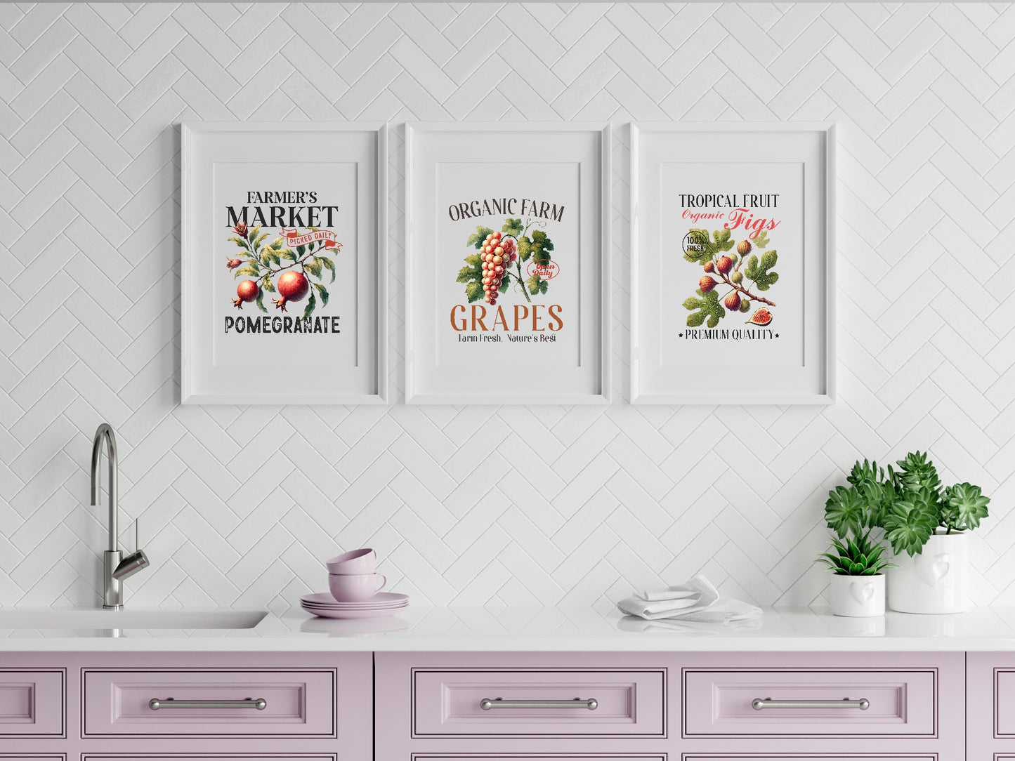 Farmer's Market Pomegranate Print | Picked Daily | Botanical Wall Art