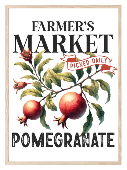 Farmer's Market Pomegranate Print | Picked Daily | Botanical Wall Art