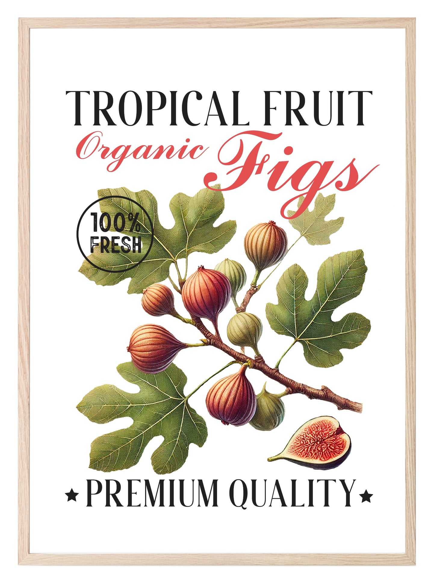 Organic Figs Print | Tropical Fruit | Botanical Wall Art