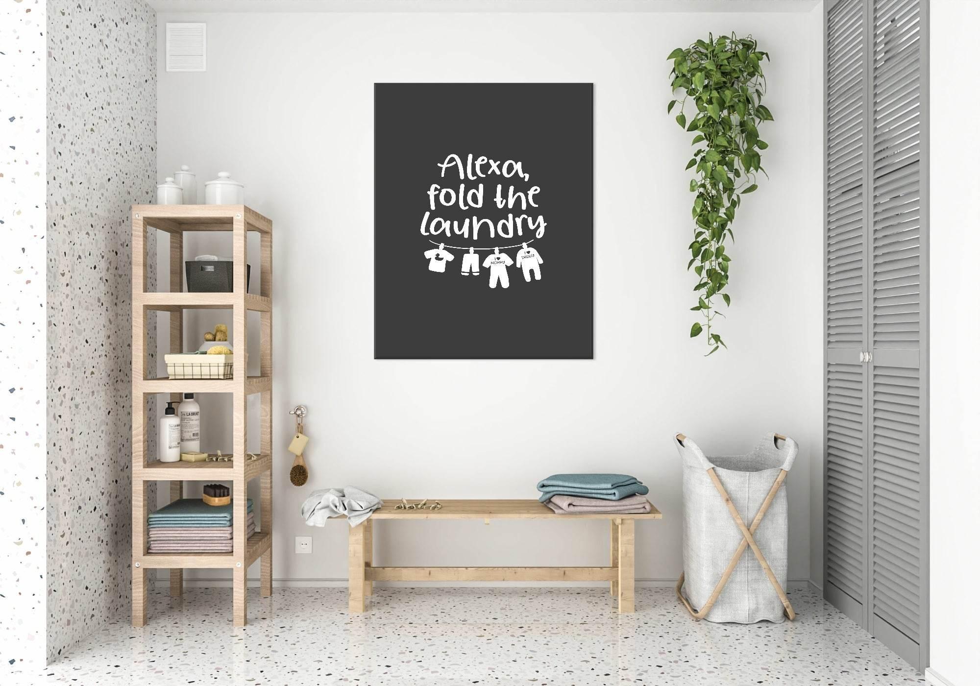 Alexa, Fold The Laundry Print | Laundry Wall Art - Larosier Prints