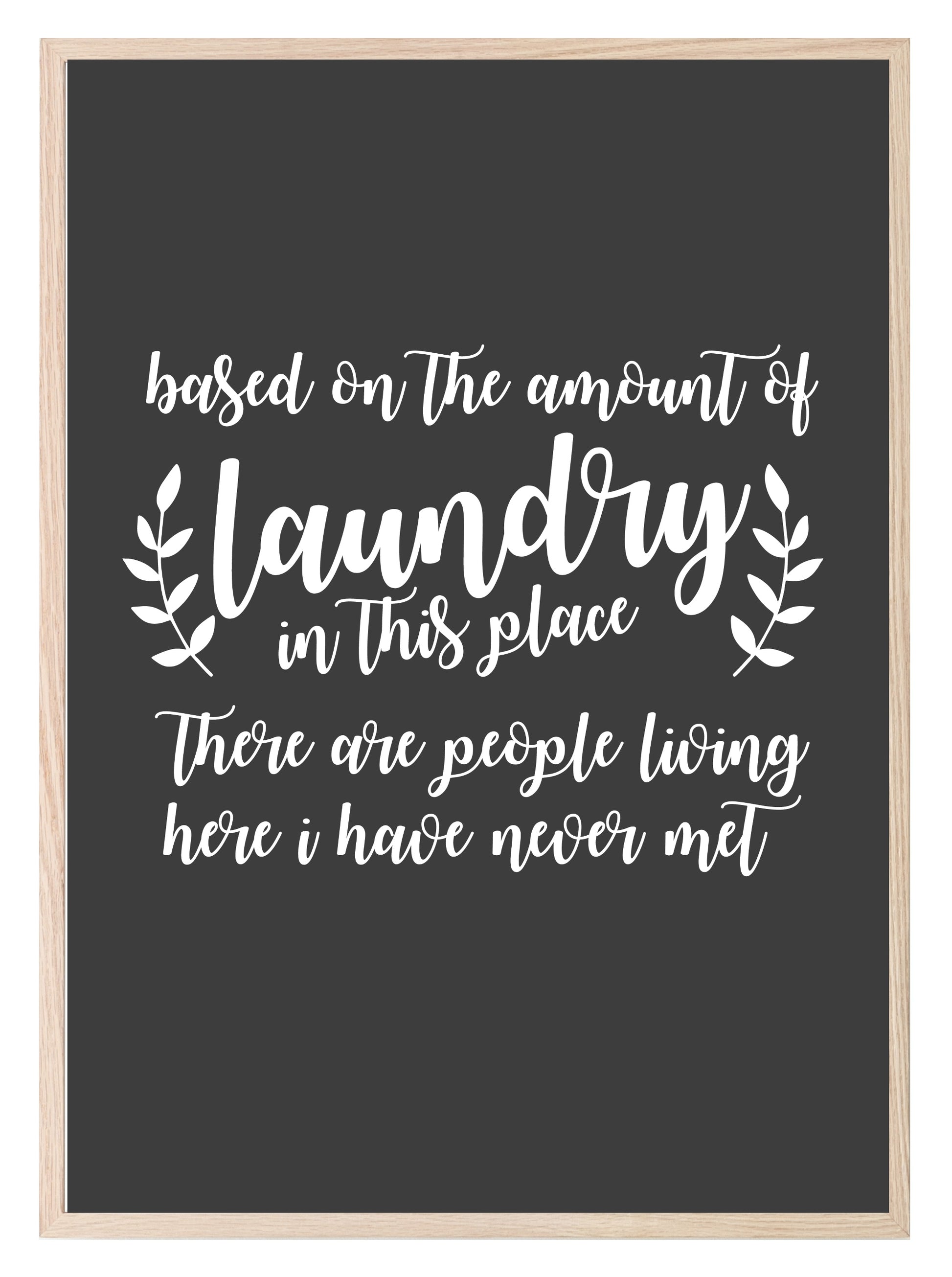 Based On The Amount Of Laundry Print | Laundry Wall Art