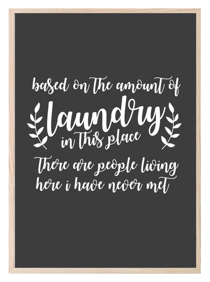 Based On The Amount Of Laundry Print | Laundry Wall Art